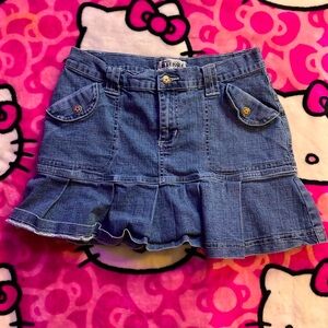 Jean pleaded skirt